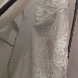Oleg Cassini Ivory Floral Lace Bridal Gown